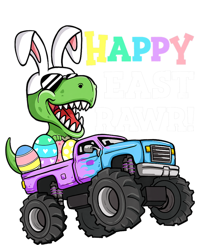 Happy Eastrawr Easter Eggs Monster Truck T Rex Bunny Drawstring Bag