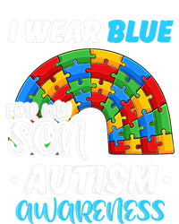 Rainbow Puzzle Autism I Wear Blue For Son Autism Awareness T-Shirt