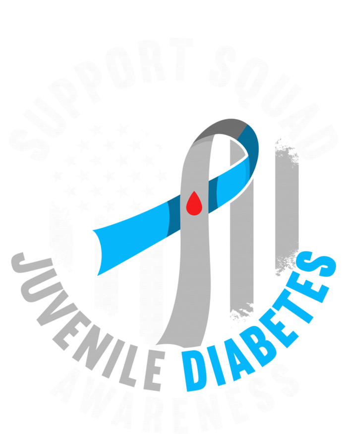 Support Awareness Squad I Juvenile T1D Type 1 Diabetes V-Neck T-Shirt