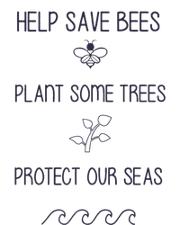 Help More Bees Plant More Trees Clean The Seas Yellow T-Shirt