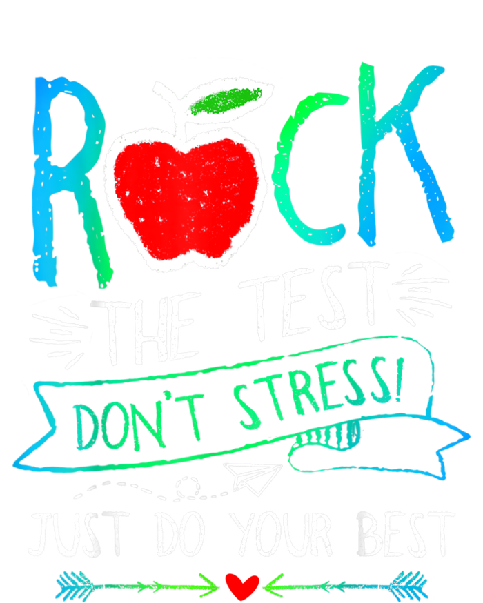 Test Day Rock The Test Teacher Testing Day Rainbow Teacher Premium T-Shirt