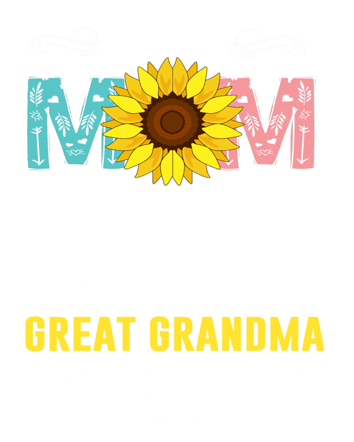 I'm A Mom Nanny And A Great Grandma Nothing Scares Me Great Gift Women's Tri-Blend 3/4-Sleeve Raglan Shirt