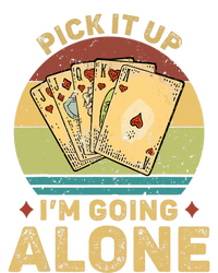 Pick It Up I'm Going Alone Vintage Funny Euchre Card Game Canvas