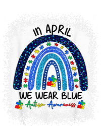 Rainbow Autism In April We Wear Blue Autism Awareness Month Premium T-Shirt