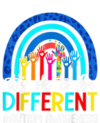 It's Ok To Be Different Autism Awareness Leopard Rainbow T-Shirt