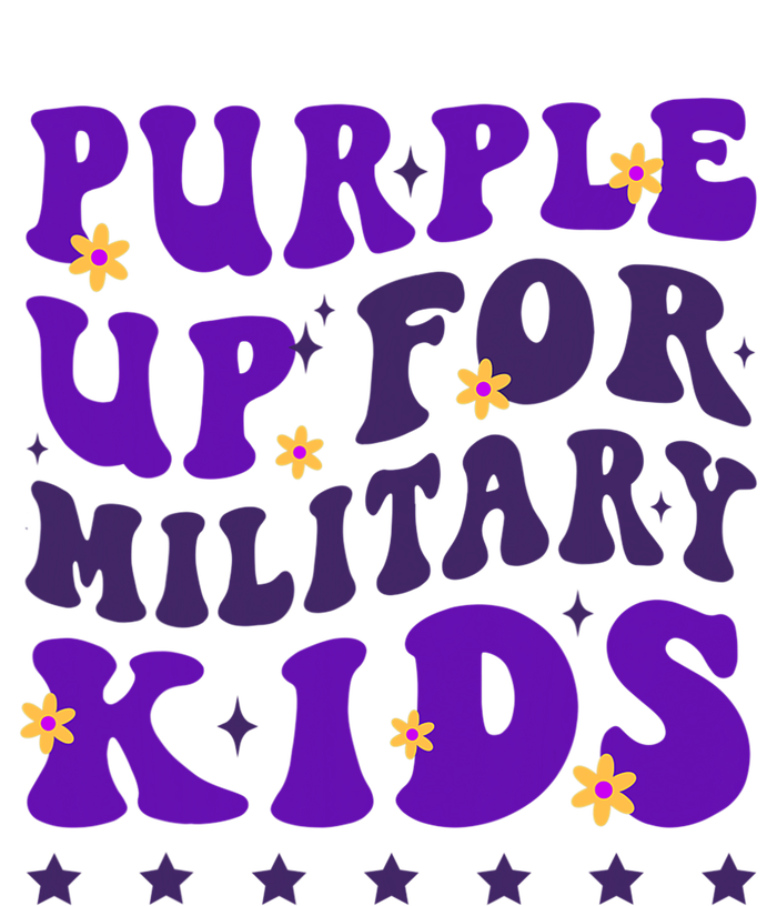 Groovy Purple Up For Military Child Month Premium Hoodie