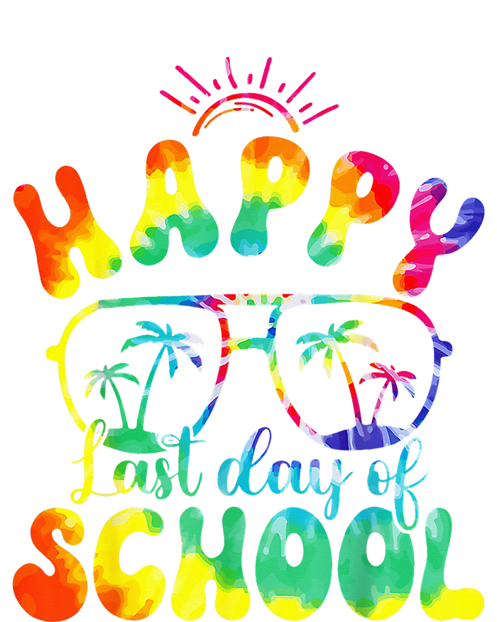 Happy Last Day of School Hello Summer Tie Dye Teacher Cooling Performance Crew T-Shirt