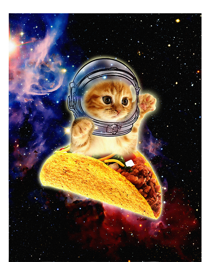 Crazy Space Taco Cat Funny v2 Ceramic Star Ornament