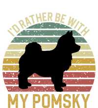 I'd Rather Be With My Pomsky Pomsky Dog Mom Or Dog Dad Gift Women's Racerback Tank