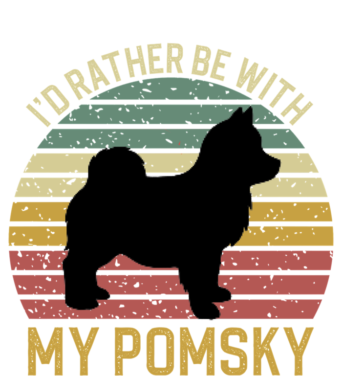 I'd Rather Be With My Pomsky Pomsky Dog Mom Or Dog Dad Gift Women's Racerback Tank