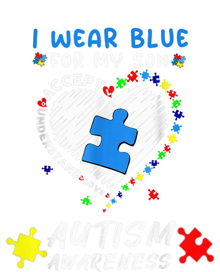 I Wear Blue For My Son Autism Awareness Month Short Acrylic Beanie