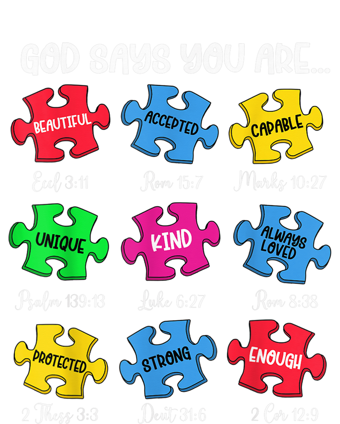 You Are Autism Awareness Puzzle Bible Verses Christian Poster