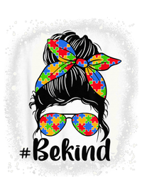 Be Kind Autism Awareness Messy Bun Mom Girl Tees Valucap Bio-Washed Visor