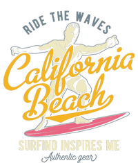 Ride The Waves California Beach Surfing Inspires Me Zip Tote Bag