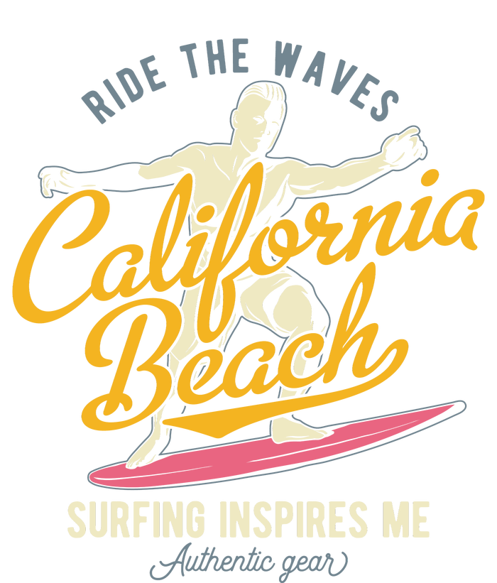 Ride The Waves California Beach Surfing Inspires Me Zip Tote Bag