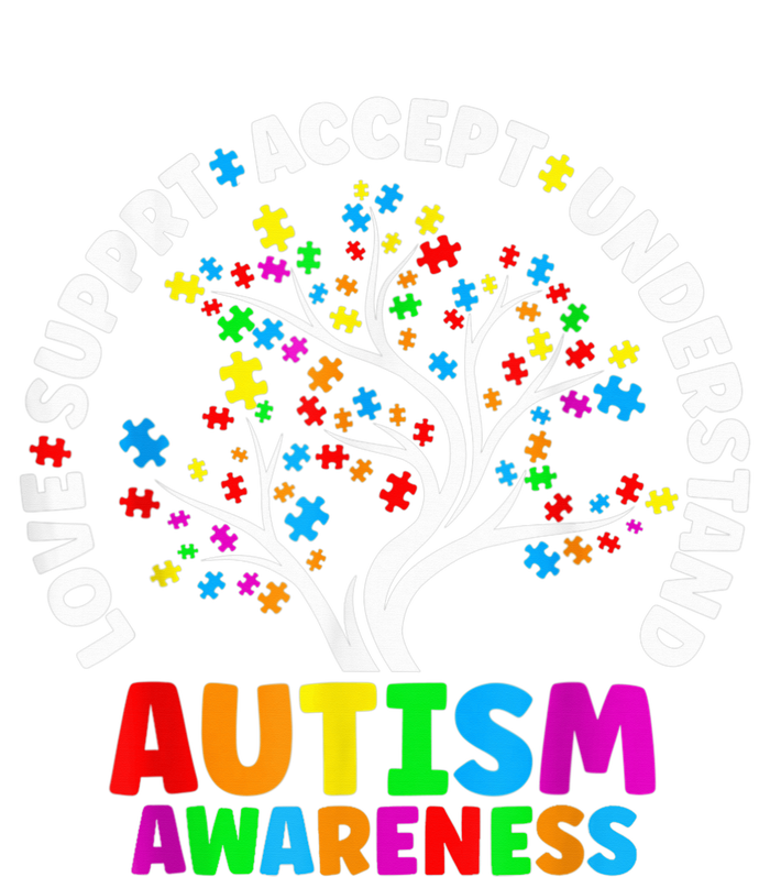 Autism Tree Puzzle tee Love Accept Support Autism Awareness Magnet