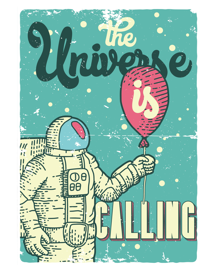 Astronaut The Universe Is A Calling Bumper Sticker