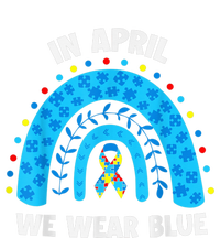 Puzzle Rainbow In April We Wear Blue Autism Awareness Month T-Shirt