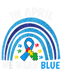 Autism Awareness Wo In April We Wear Blue Rainbow Puzzle T-Shirt