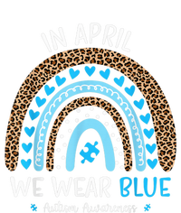 In April We Wear Blue Rainbow Autism Awareness Puzzle Love T-Shirt