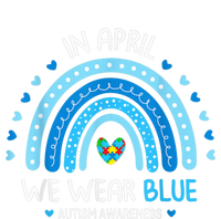 In April We Wear Blue Rainbow Autism Awareness Puzzle Love Ladies Essential Tank