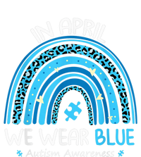 In April We Wear Blue Rainbow Autism Awareness Month Shirt Short Acrylic Beanie