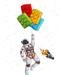 Space Astronaut Master Builder Funny Building Blocks Bricks T-Shirt