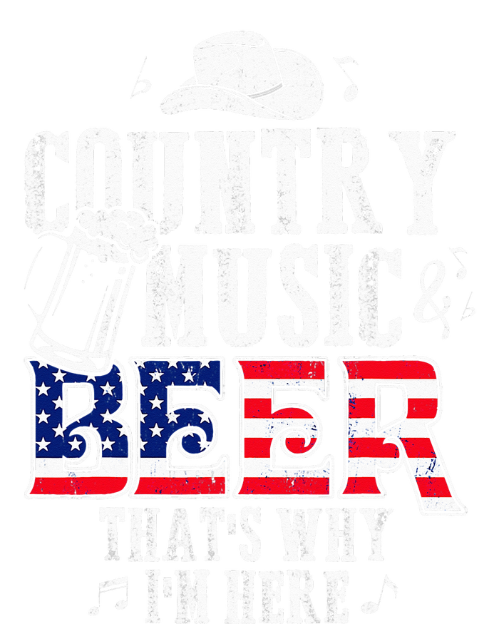 Country Music And Beer That's Why I'm Here Funny Flexfit Unipanel Trucker Cap