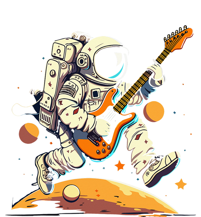 Funny Astronaut Run With Guitar On The Moon Tie-Dye T-Shirt