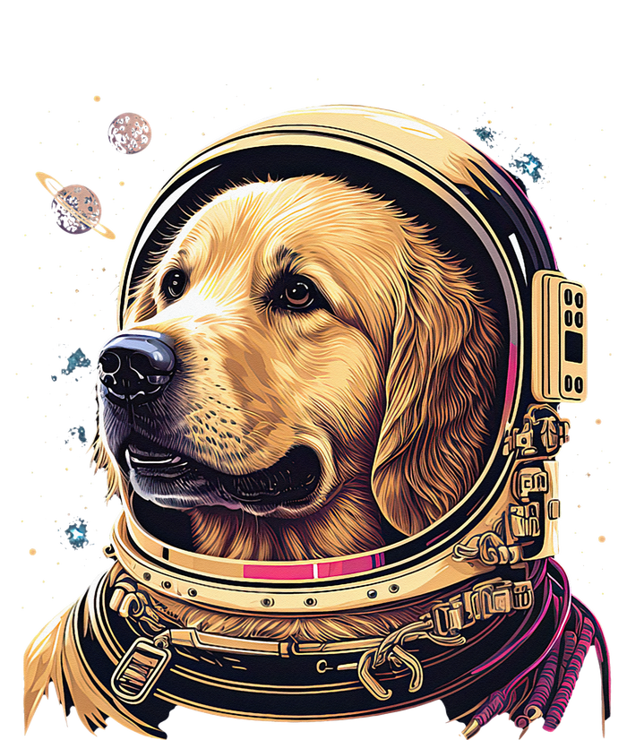 Outer Space Astronaut Golden Retriever Lover Dog Lover Button