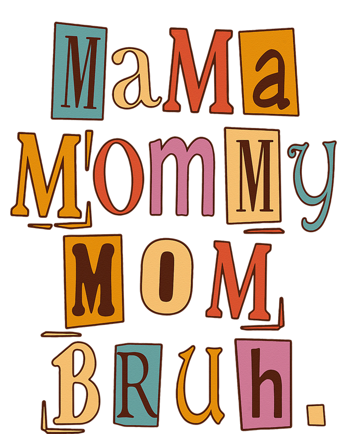 Mama Mommy Mom Bruh Retro for Mother's Day Snapback Five-Panel Rope Hat