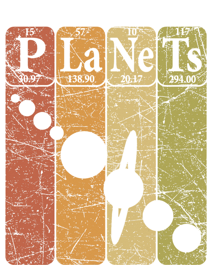 Planets Periodic Table Elements Solar System Planets T-Shirt