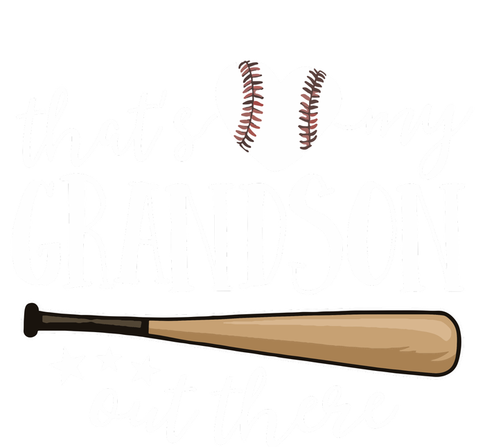 That's My Grandson Out There Gift Baseball Grandma 7 Panel Mesh Trucker Snapback Hat