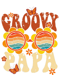 Retro Groovy Papa 70s Aesthetic 1970's Father's Day Women's Crop Top Tee