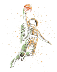 Space Astronaut Basketball Player Funny T-Shirt