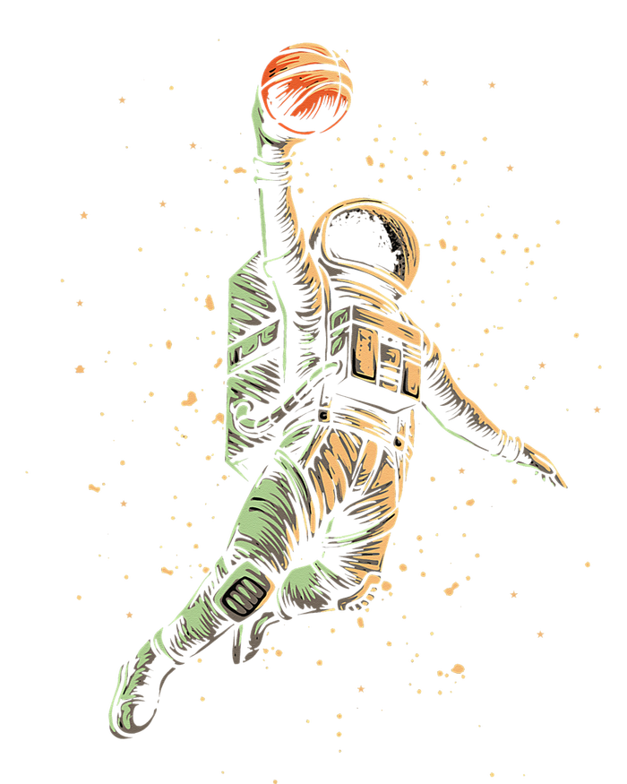 Space Astronaut Basketball Player Funny T-Shirt