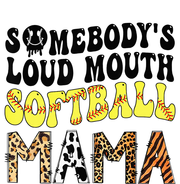 Somebody's Loudmouth Softball Mama Funny Mom Mother's Day Flat Bill Trucker Hat