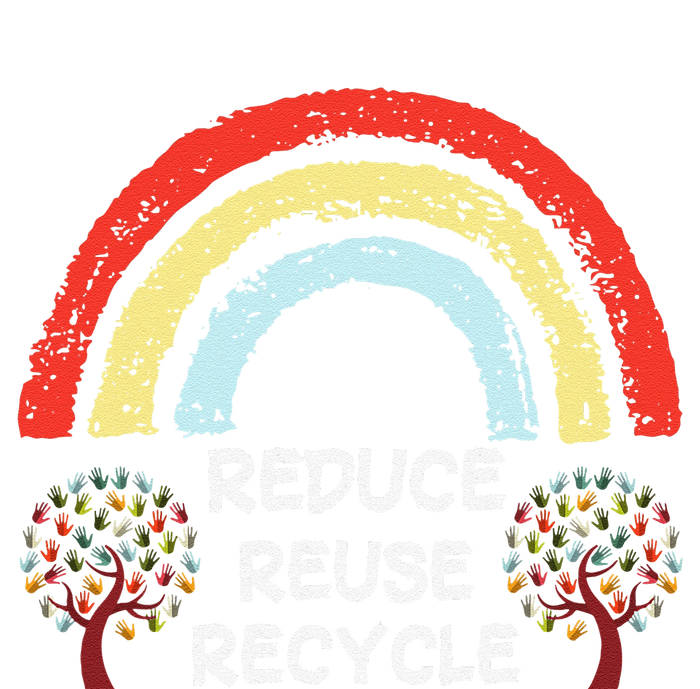 Rainbow Reduce Reuse Recycle Love The Earth Tree Environment T-Shirt