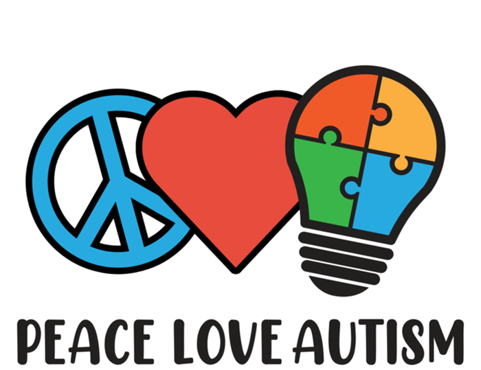 Peace Love Autism Awareness Autistic Mom Graphic Funny Gift Insulated Varsity Jacket