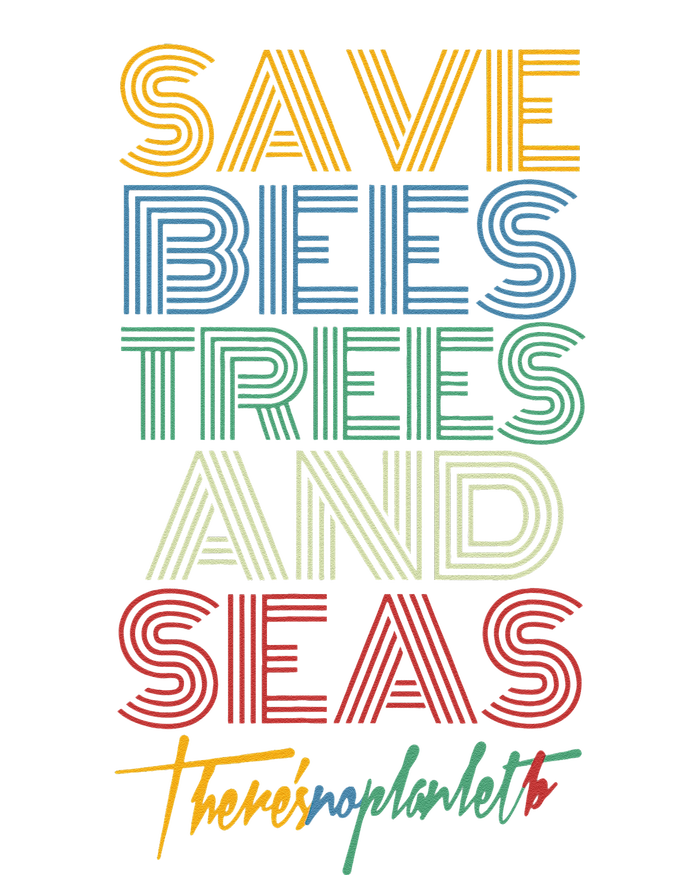 Save Bees Trees Seas Climate Change Earth Day Softstyle Adult Sport Polo