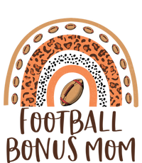 Leopard Rainbow American Football Bonus Mom Game Day Vibes Gift T-Shirt