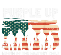 Purple Up For Military Kid Military Child Month US Flag Long Sleeve Shirt