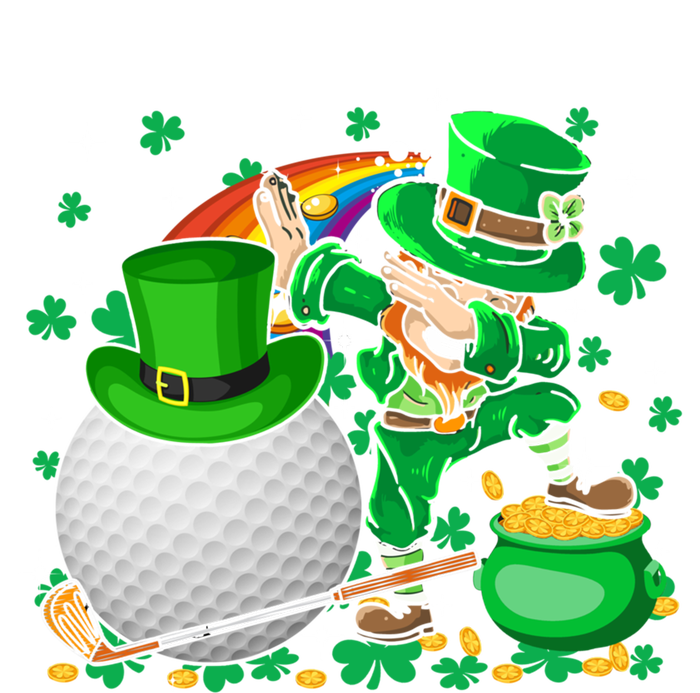 Leprechaun Dabbing With Golf St Patrick's Day Golf Player Funny Gift T-Shirt