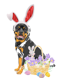 Rottweiler Bunny Easter Egg Hunters Funny Easter Day Meaningful Gift Women's Flannel Pajama Set