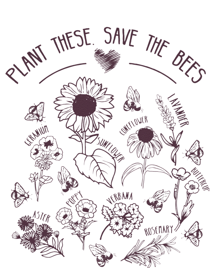 Save The Bees Plant Flowers Herbs Beekeepers Beekeeping T-Shirt