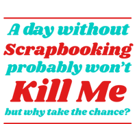 A Day Without Scrapbooking Won't Kill Me Summer Scrapbook Gift Stripe Pom Pom Beanie