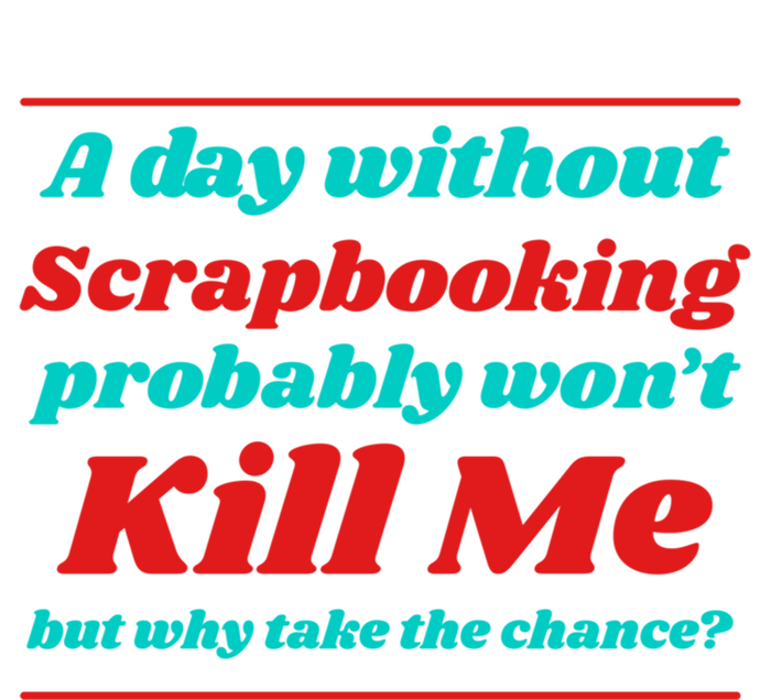 A Day Without Scrapbooking Won't Kill Me Summer Scrapbook Gift Stripe Pom Pom Beanie