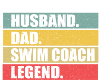 Husband Dad Swim Coach Quote Swimming Vintage Fathers Day Gift Valucap Bio-Washed Visor