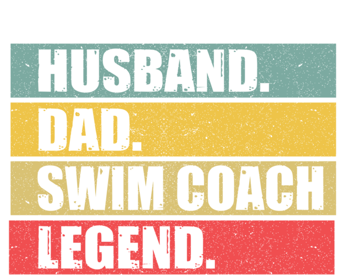 Husband Dad Swim Coach Quote Swimming Vintage Fathers Day Gift Valucap Bio-Washed Visor