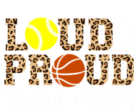 Loud And Proud Ball Mom Leopard Softball Basketball Mom Gift Kids Hoodie